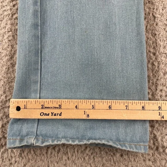 Vintage 70s Brittania High Rise Jeans Size 14 Slim Butterfly Embroidered Pocket - Picture 12 of 16